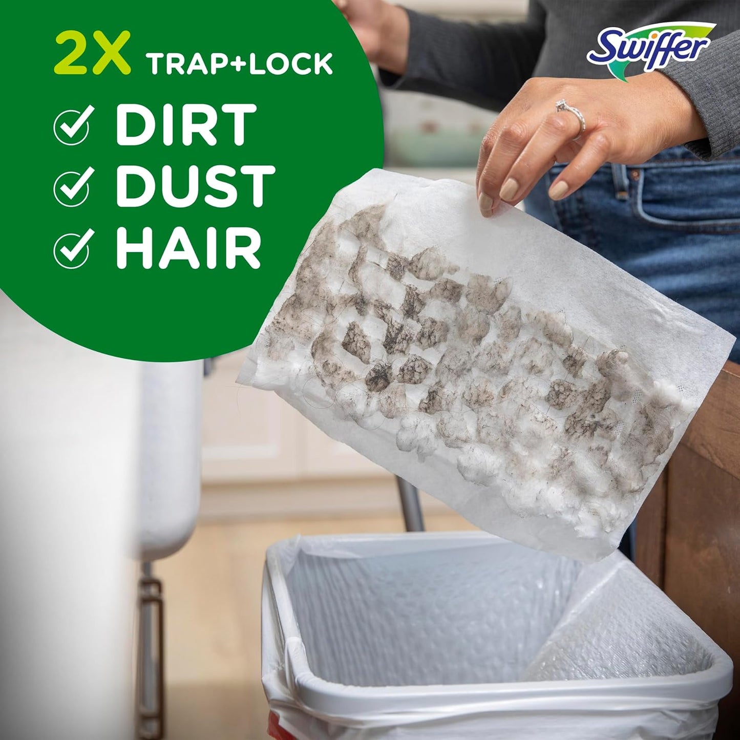 Swiffer Sweeper Heavy Duty Dry Multi-Surface Cloth Refills for Floor Sweeping and Cleaning, 20 count (2 Pack)