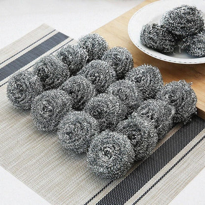 Stainless Steel Scouring Pads, 20 Pack, Heavy Duty Kitchen Scrubbers for Pots and Pans, Bathroom Cleaning