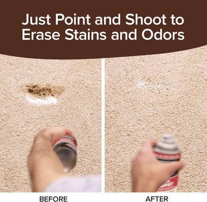 Bull Shot Carpet Spot & Stain Remover, AS SEEN ON TV, Made In USA, Just Point & Spray, Stain-Lifting Foam-Action, Pet Stains & Odors, Coffee, Soda, Wine, Stains, 2 Pack