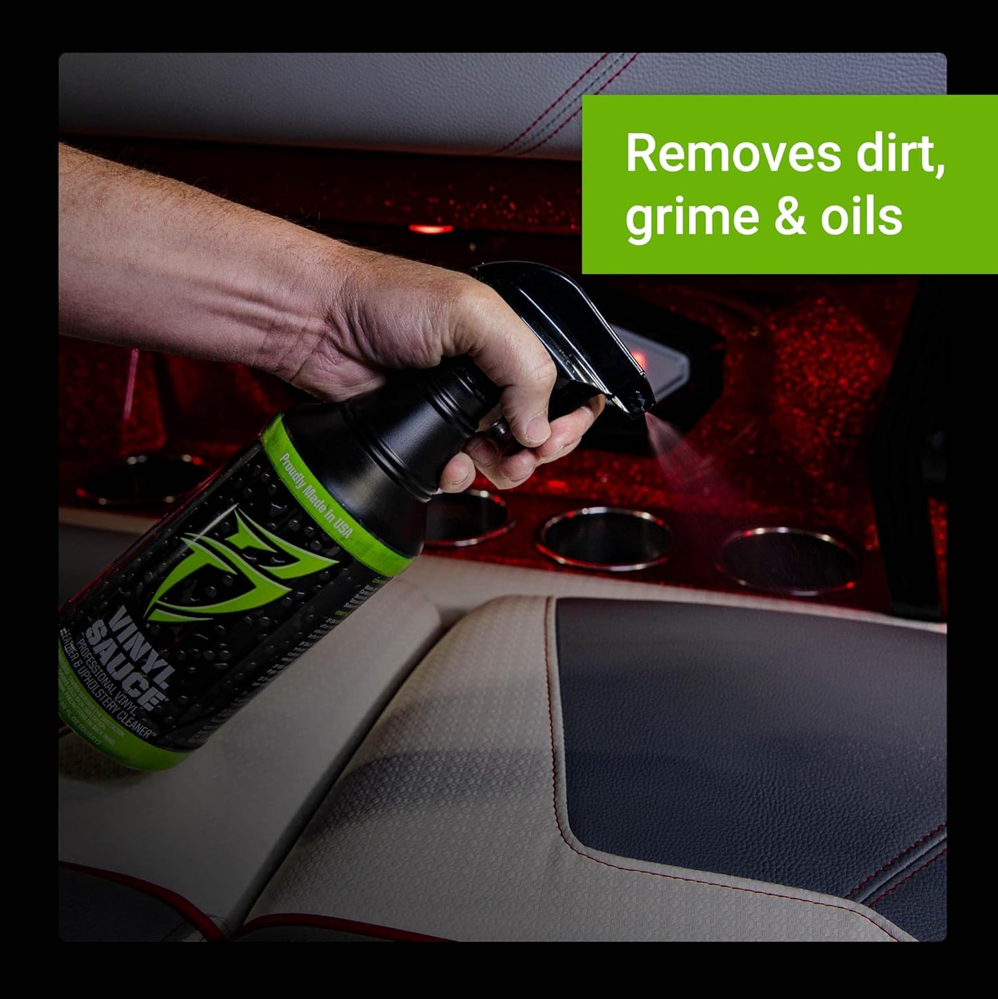 Boat Bling VS-0032 Vinyl Sauce Premium Vinyl and Leather Cleaner, 32 Oz., for Boats, RVs, Powersport Vehicles and More