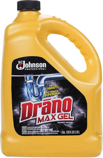 Drano Max Gel Clog Remover, Commercial Line, 128 oz