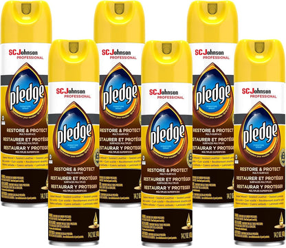 SC Johnson Professional, Pledge Revive It, Moisturizes and Revitalizes Surfaces, Aerosol, 14.2 Oz (Pack Of 6)