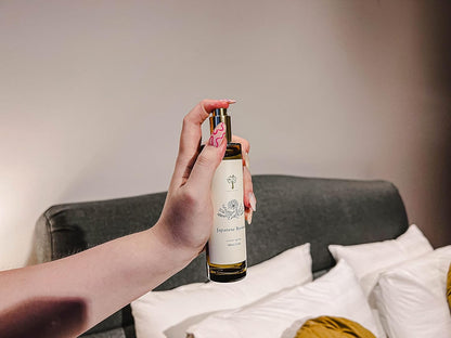 PRISTINE Swiss Château/Inspired by Hilton Hotel Linen & Room Spray Air Freshener, Made With Essential Oils, Tangerine, Raspberry, Cedarwood Scent, 3.4oz Pillow Spray