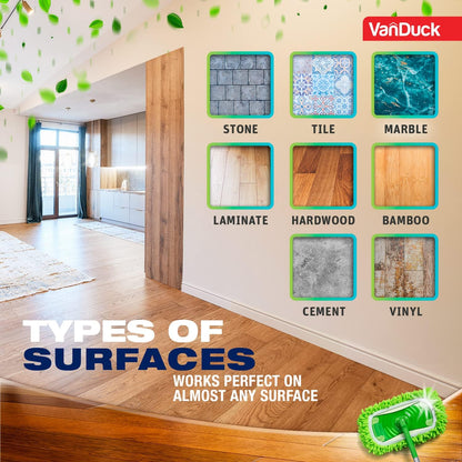 VanDuck Reusable 100% Cotton Mop Pads Compatible with Swiffer Sweeper (4-Pack), Terry Cloth Mop Covers Washable for Wet Mopping and Floor Cleaning (Handle is Not Included)