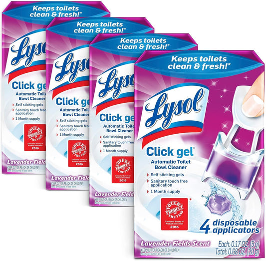 Lysol Automatic Toilet Bowl Cleaner, Lavender, (Pack of 4, 24 Count Total)