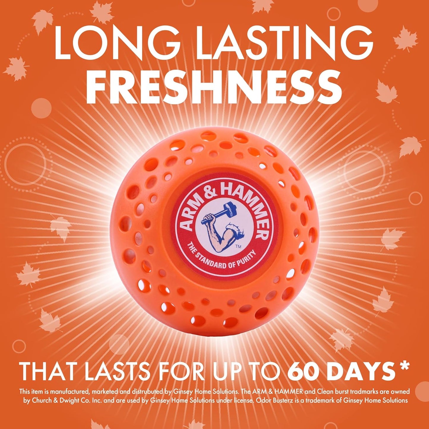 Arm & Hammer OdorBusterz® Odor Eliminator Balls, Clean Burst, 10 Count – Baking Soda Odor Control for Closets, Drawers, Hampers & Small Spaces