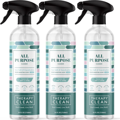 Therapy Clean All Purpose Cleaning Spray - Fresh Herbs & Melon 24 fl. oz - 100% Natural Scent, Kitchen Surface Counter, Surface Cleaner, Non Toxic All Purpose Cleaner Spray