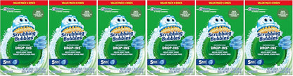 Scrubbing Bubbles Continuous Clean Toilet Drop-Ins, Automatic Blue Toilet Bowl Cleaner, Septic-Safe Tank Tablets Remove Hard Water Minerals & Limescale, Stain & Smell Protection, 5 Count (Pack of 1)