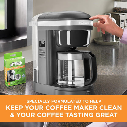 Affresh Coffee Maker Cleaner, for Multi Cup Drip, Pod, Single Serve and Espresso, Descales & Cleans Limescale & Mineral Deposits, 3 Tablets