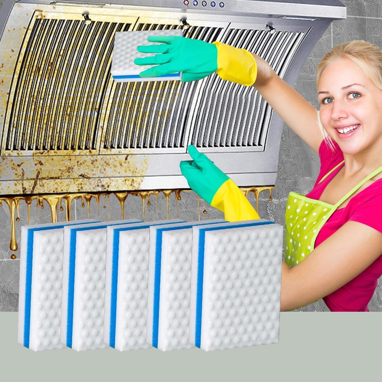 Extra Durable Eraser Sponge, Premium Melamine Cleaning Sponges,Household Cleaning Supplies Kitchen Dish Sponges Multi Purpose Cleaner, Bathroom, Shower, Shoe, Car, Window, Wall Cleaner