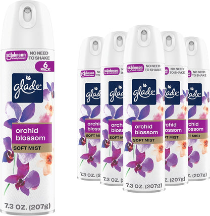 Glade Air Freshener Room Spray, Clean Linen Scent, Odor Fighting to Deliver Long Lasting Freshness, 7.3 Oz, 6 Count