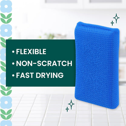 Scotch-Brite Dobie Non-Scratch All-Purpose Scrub Pads, 12 Total Pads (6 Packs of 2), Reusable Scouring Sponges for Kitchen & Bathroom, Safe on Non-Stick Cookware, Yellow