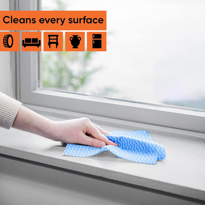 Superio Handy Wipes For Kitchen Multi-Purpose Heavy-Duty Reusable Cleaning cloth for house, Bathroom, and office. Disposable Dish Towel (60 Grey)