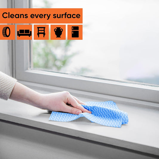 Superio Handy Wipes For Kitchen Multi-Purpose Heavy-Duty Reusable Cleaning cloth for house, Bathroom, and office. Disposable Dish Towel (60 Grey)
