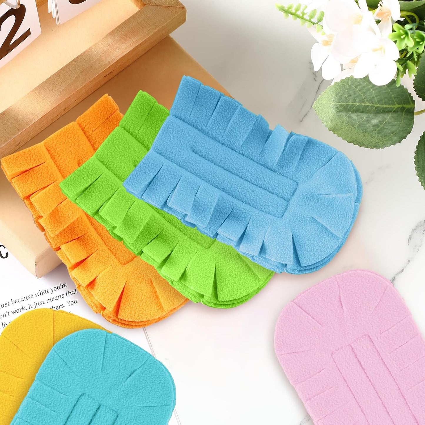 Zubebe 12 Pcs Duster Refill Reusable Fleece Duster Refills Feather Flat Dusters Multi Surface Washable Cleaning Pads Tools for Home, Blinds, Car, Pet, Furniture, Fans (Dark Color)