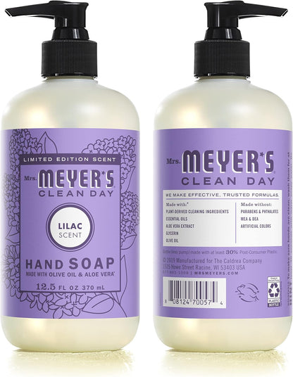 Mrs. MEYER'S Kitchen Set, Dish Soap, Hand Soap, and Multi-Surface Cleaner, 3 CT (Peony)