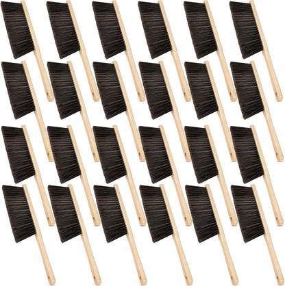 Tioncy 8 Pieces Wooden Dust Brush Bulk Hand Broom Bench Soft Bristle Cleaning Outdoor Furniture Brushes with Long Wood Handle for Cleaning Car Bed Sofa Fireplace Couch Clothes