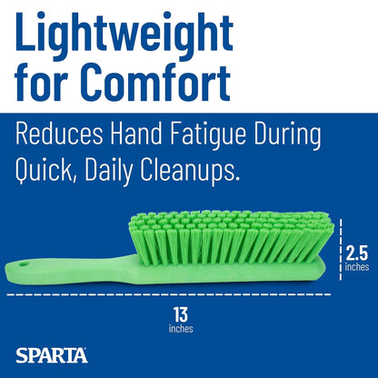 SPARTA Handheld Soft Counter Brush 8 Inch Bristle Span, Multi-Use Dust Brush with 5 Inch Handle for Tables, Countertops, and Delicate Surfaces, Polyester, Orange