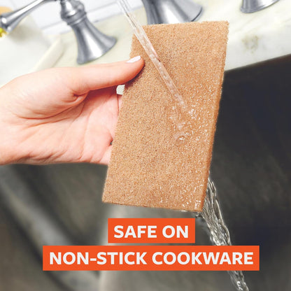 Full Circle Agave Leaf Scour Pads – Pack of 3 – Maximum Strength, Non-Scratch Dish Scrubber Made with Plant-Based & Recycled Materials, Safe for Nonstick