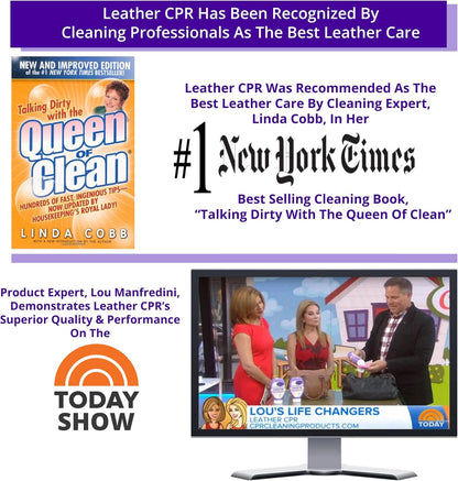 Leather CPR Cleaner 16" Microfiber Cleaning Cloth - Microfiber Towel for Car, Lint Free Microfibers Cleaning Cloths for Cars, Micro Fiber Towels, Lint Free Rags, Clean Leather, & Furniture - 2 Pack
