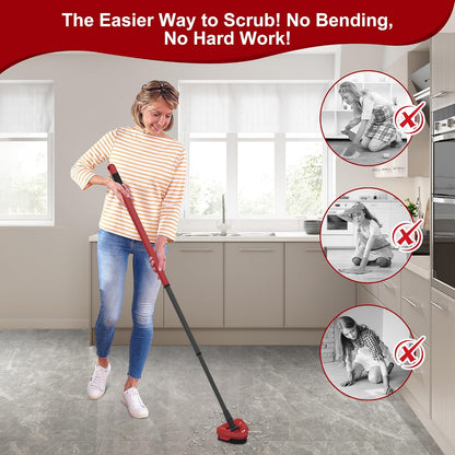 Replacement Scrub Brush for O-Cedar 2-Tank System, 4.4" Triangular Spin Mop Scrubber Head, Heavy-Duty Stiff Bristle Cleaning Brush for Tile, Grout, Bathroom, Kitchen & Floors