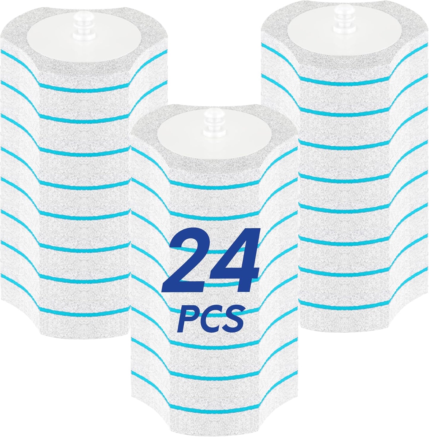 BOOMJOY Only Compatible BOOMJOY Disposable Toilet Brush, 24PCS Toilet Brush Refills, Replacement Heads for Toilet Brush