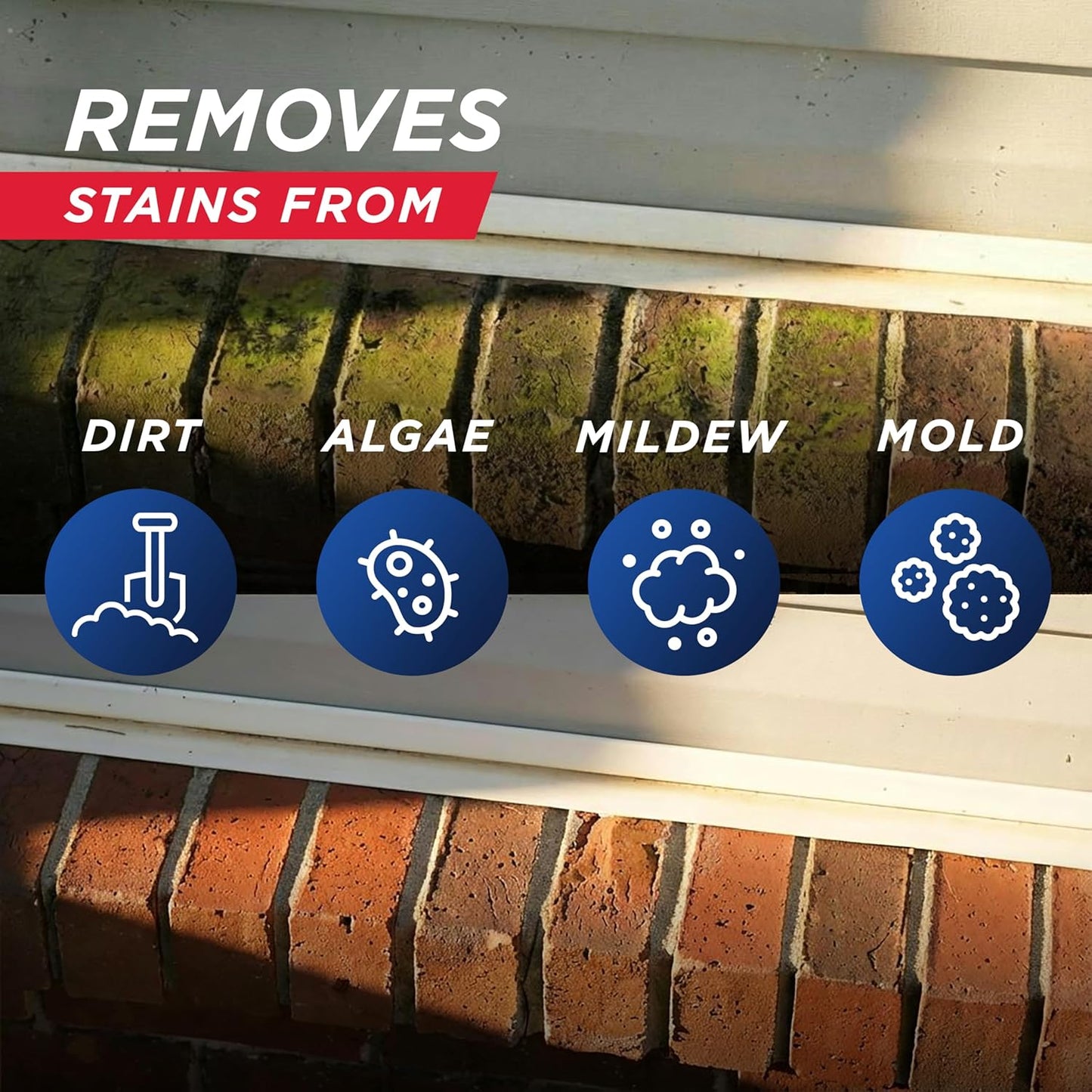 30 SECONDS Outdoor Cleaner Dirt,Mold & Mildew Cleaner & Stain Remover Concentrate | 1 Gallon