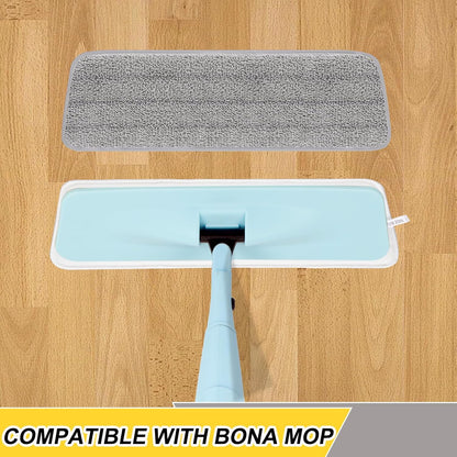 Set of 3 Microfiber Spray Mop Replacement Heads for Wet/Dry Mops Reusable Replacement Refills Fits for Bona Floor Care System (red)