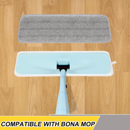 Set of 3 Microfiber Spray Mop Replacement Heads for Wet/Dry Mops Reusable Replacement Refills Fits for Bona Floor Care System (red)