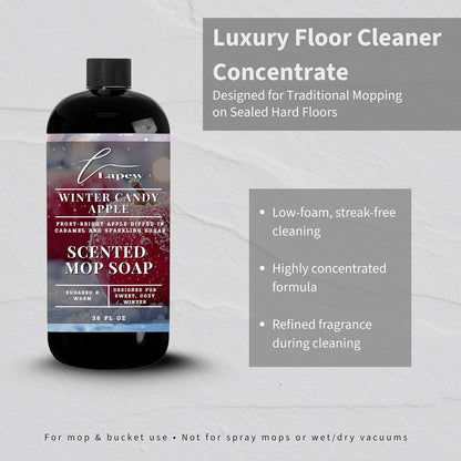 Lapew Santal Scented Mop Soap - Luxury Floor Cleaner Concentrate for Mopping Tile, Laminate, Vinyl & Hardwood | Streak-Free, Low-Foam | 36 oz - Colors B