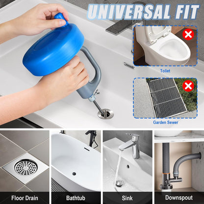 Drain Auger,32Ft Drain Snake Clog Remover,Flexible Snake Drain Hair Removal Tool,Pipe Drain Clog Remover,Plumbing Snake Pipe Blockage Dredging Tool,Bathroom Kitchen Sink Cleaner Tools