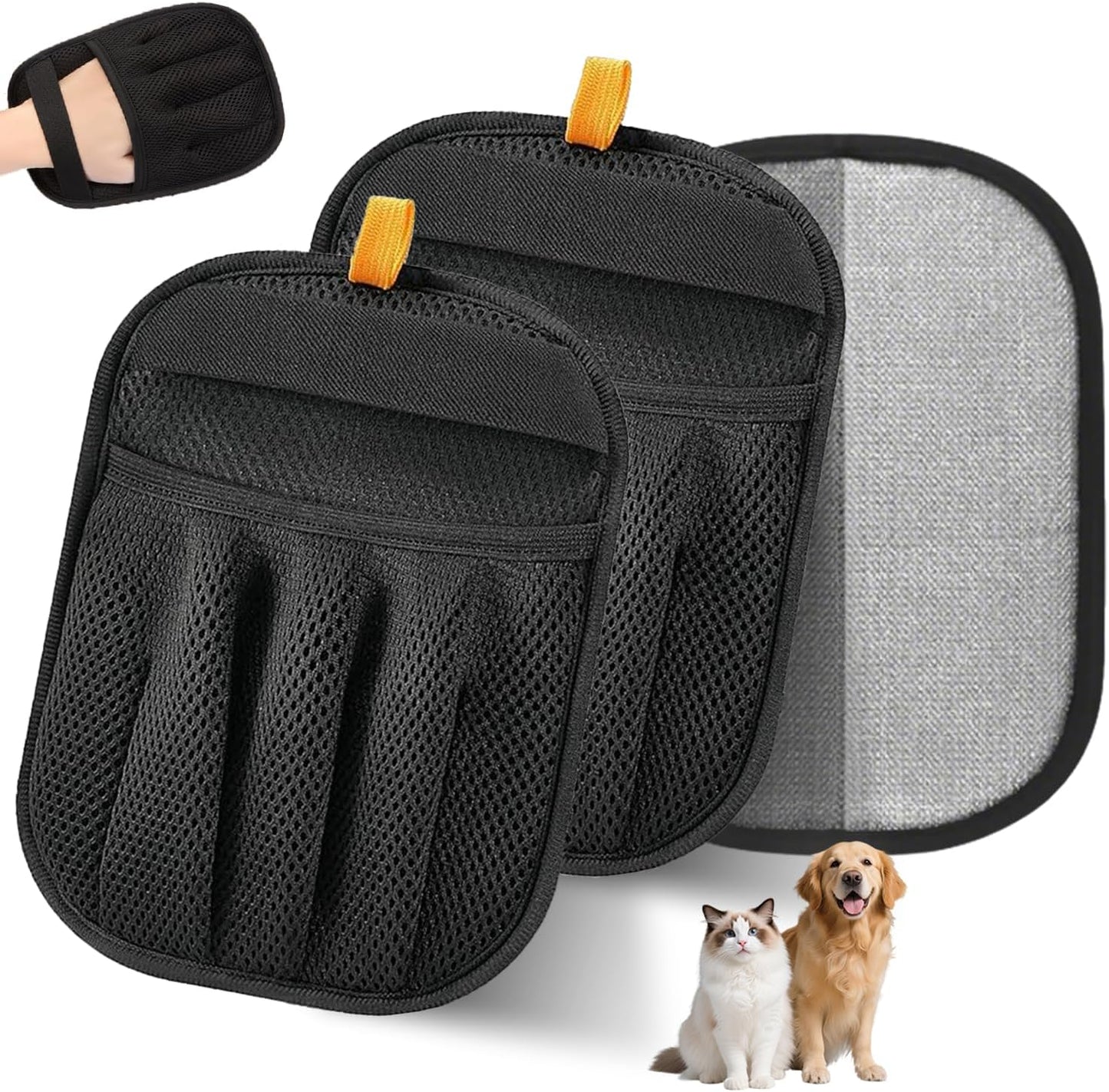 Pet Hair Removal Glove for Cats and Dogs - Electrostatic Pet Hair Remover Glove, Reusable Brush Pet Hair Remover for Couch, Carpet, Car Seat & Laundry（1PCS）