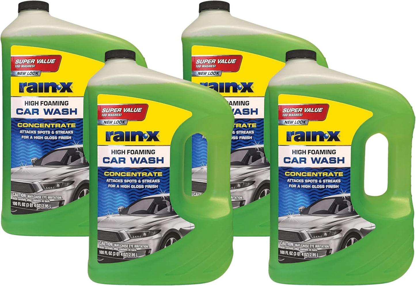 Rain-X 620191 Car Wash - 100 fl oz. High-Foaming, Concentrated Formula for Greater Cleaning Action, Safely Lifting Dirt, Grime and Residues for an Exceptional Clean