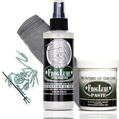 FrogLube C+LP Kit - Gun Lube and Cleaning Kit - Concentrated Gun Cleaning Spray for Heavy Carbon, Fouling, & Build Up - Metal Bonding Gun Lubricant Paste - Long-Lasting Lubrication & Protection