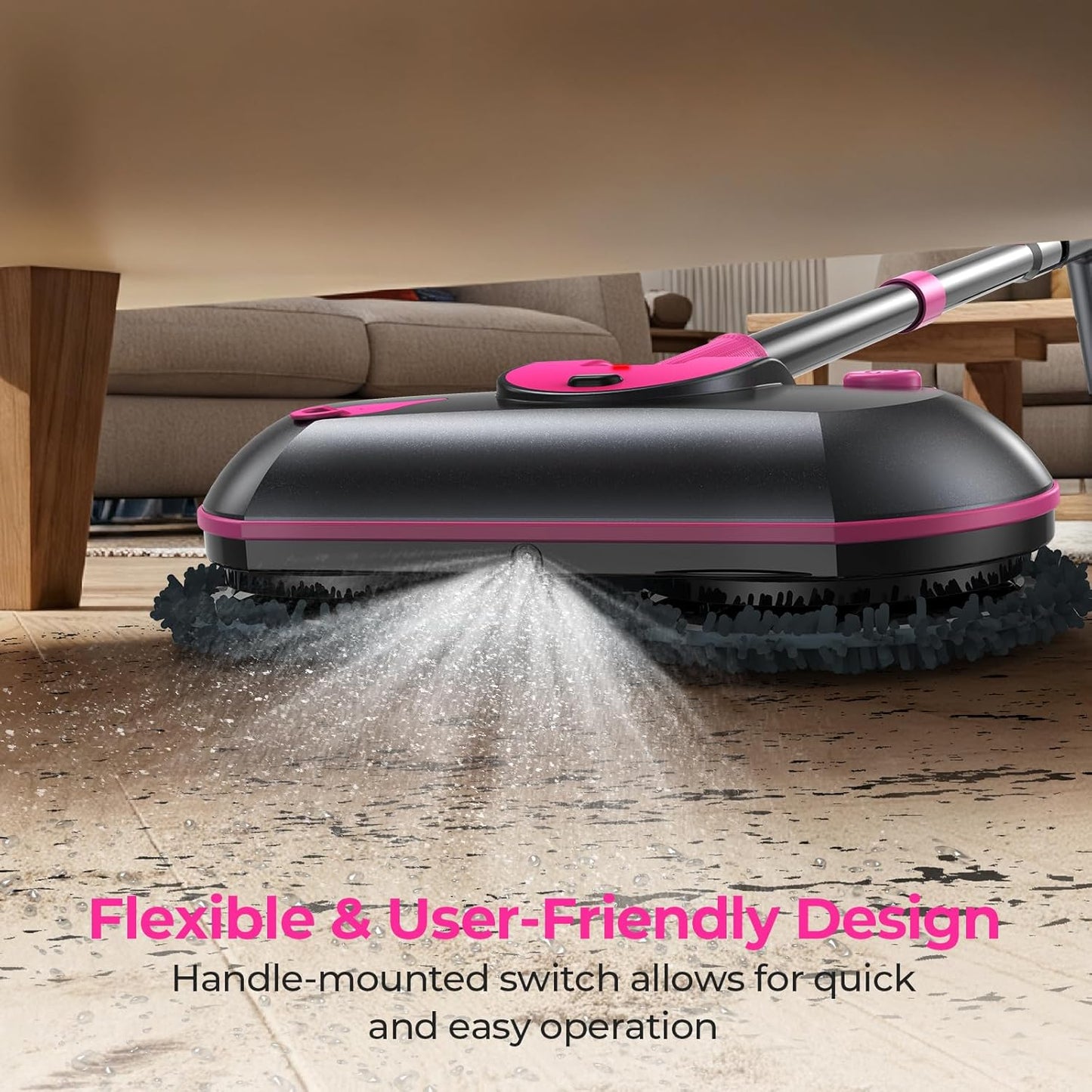 ScrubWiz 10-in-1 Steam Cleaner, Steam Mop & Detachable Handheld Steam Cleaner, 320ml Water Tank, 10s Fast Heating, Portable Steamer for Kitchen, Floor, Tiles, Window, BBQ Grill, Car, Bright White