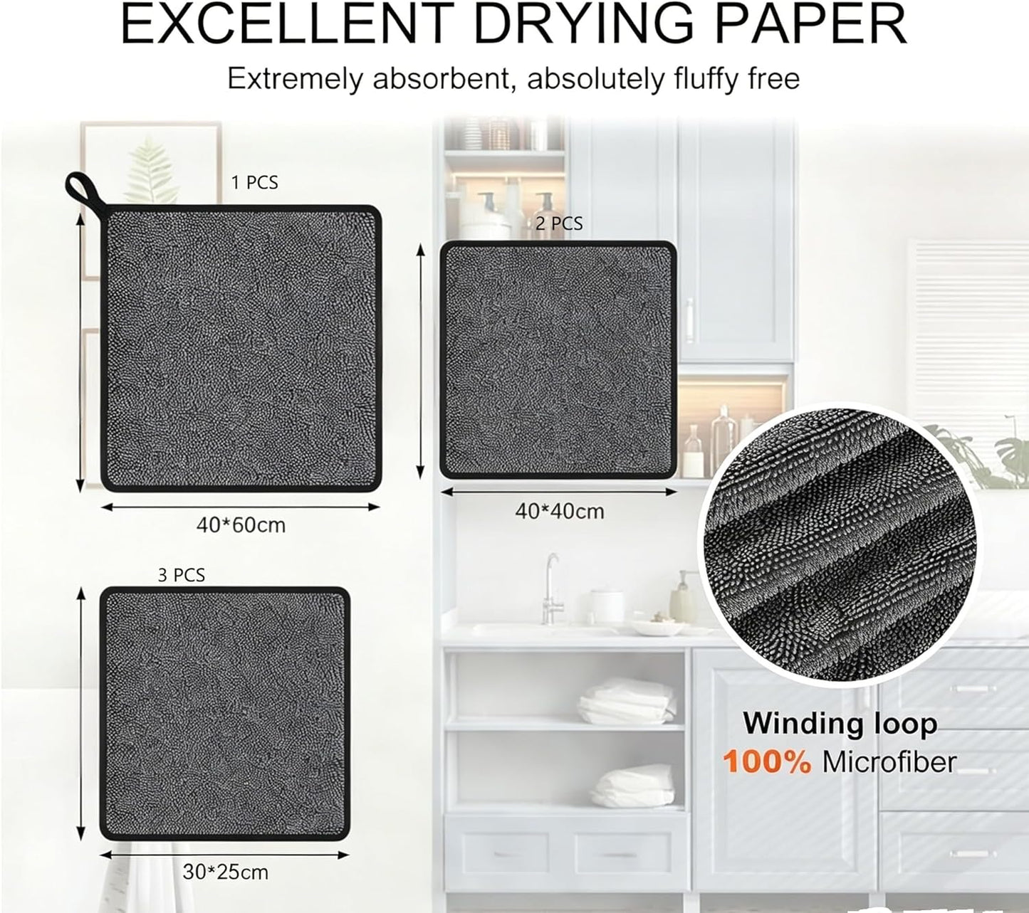Cleaning Wipes Cloths,5pcs Cleaning Drying Towels,Shower Doors Drying Towels,12 * 10” Streak Free Glass Window Car Mirror Super Absorben Microfiber Cleaning Cloths Cleaner(5pcs grey12*10”)