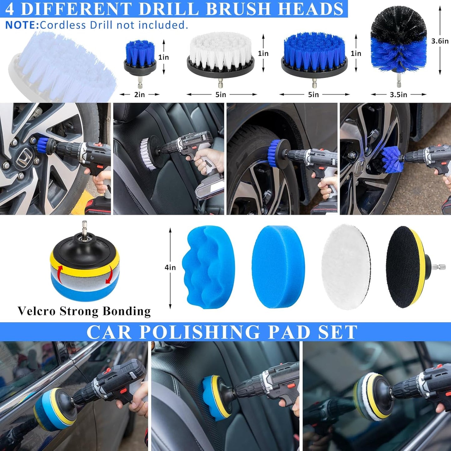 42Pcs Car Wash Detailing Kit Cleaning Set with Foam Gun Sprayer, Long-Handle Brush, Collapsible Bucket, Large Wash Mitt, Towels, Complete Interior & Exterior Car Washing Supply Set (Blue)