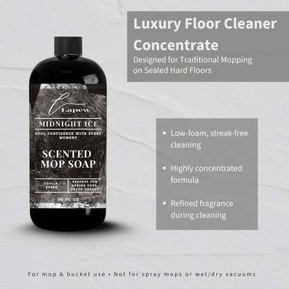 Lapew Baccarat Scented Mop Soap - Luxury Floor Cleaner Concentrate for Mopping Tile, Laminate, Vinyl & Hardwood | Streak-Free, Low-Foam | 36 oz - Colors C