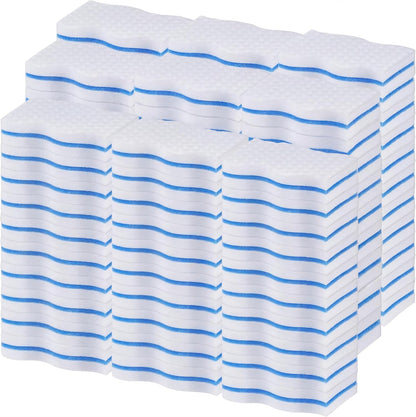 SiliFine Magic Extra Durable Sponge Eraser 3 Layer Density Cleaning Pads in Bulk Thick More Lasting Sponge Eraser for Bathroom Kitchen Floor Bathtub Toilet Cleaner(60 Pcs,White, Blue)