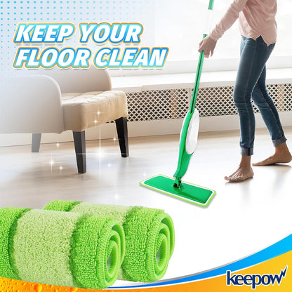 6 Pack Upgraded Spray Mop Refills for Libman Freedom Spray Mop, Washable Microfiber Spray Mop Replacement Head, 6 Count Reusable Mop Pads
