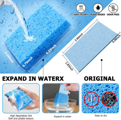 12 Pack Dishwashing Sponges Natural Cellulose Sponges Plant Based Resilient and Reusable Soft Dish Sponges for Washing Dishes DIY Craft Sponge for Fun