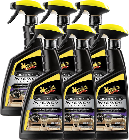 Meguiar's G16216 Ultimate Interior Detailer, Protects Interior Surfaces from Dirt and Grime, Leaves Your Surfaces Protected from UV Rays and Giving It a Lasting Finish, 15.2 Oz Spray Bottle