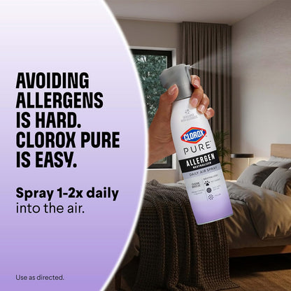 Clorox PURE Allergen Neutralizer Daily Air Spray, Nighttime Calm, 8 Ounces (Pack of 2)