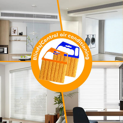 2 Pcs Blind Cleaner Duster Tool,Blind Dusters for Cleaning,Cleaning Brush,7 Finger Dusting Cleaner Tool for Window & Air Conditioner,Window Blinds Cleaner Microfiber Washable