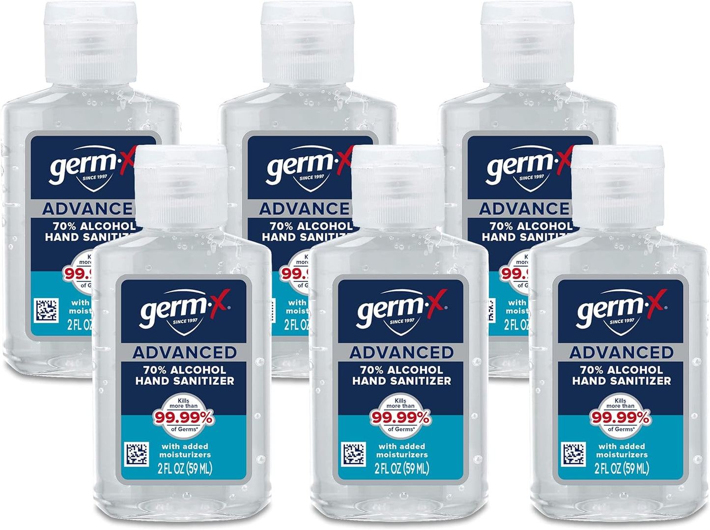 Germ-X Advanced Single-Use Hand Sanitizer Wipes, 20 Soft Wipes (Pack of 10), Fast-Drying & No Rinse Plant-Based Alcohol, Moisturizing Hand Sanitizer with 70% Alcohol