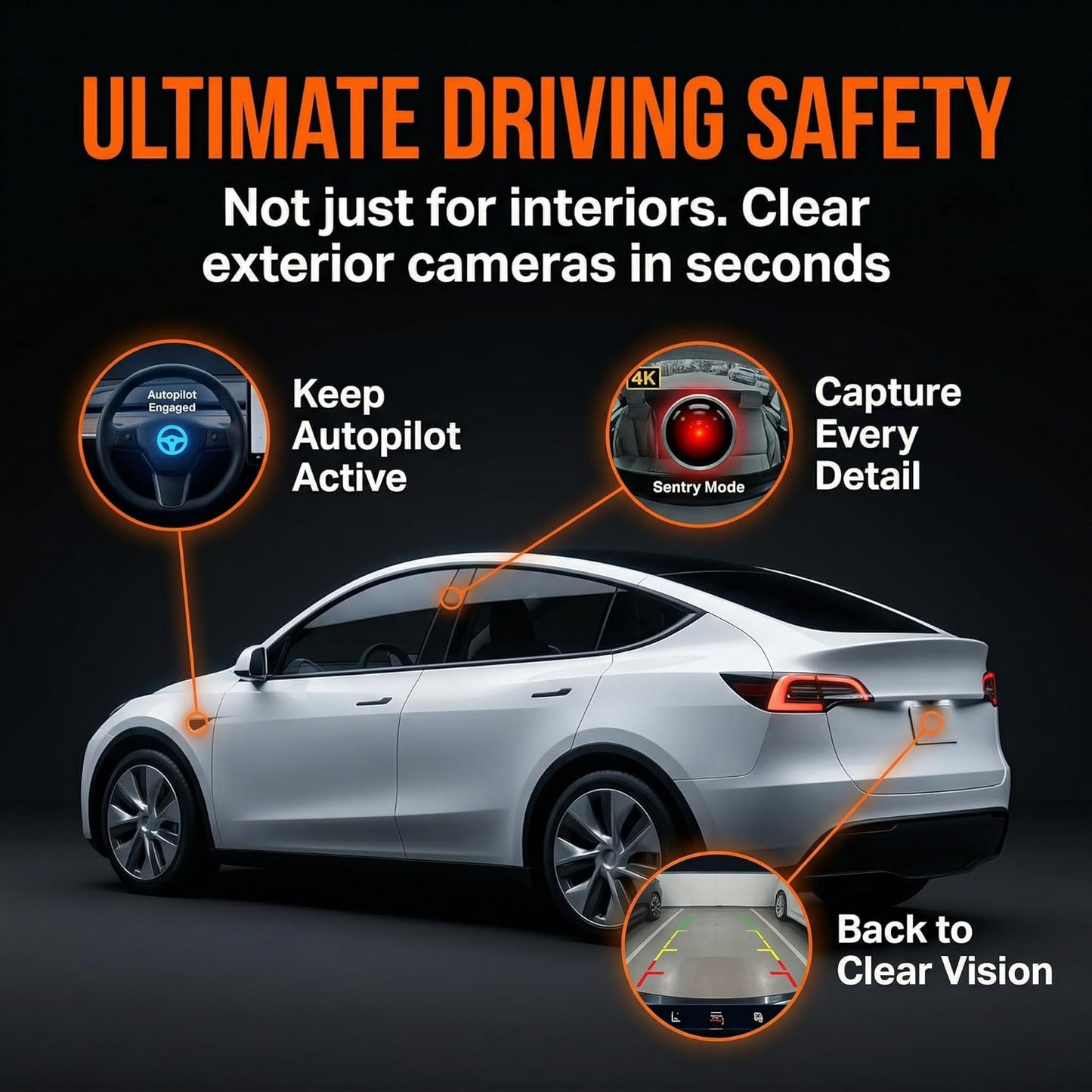 Car Screen Cleaner with Built-in Sponge | Effortlessly Removes Fingerprints, Dust and Make-up Stains | Anti Static Formula Safely Works on TV, Laptop, Computer Monitor, Phone, Dashboard & Console