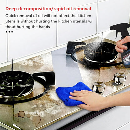 120ML Gas Range Cleaner Degreaser,Effective Clean Up Kitchen Oil Stains,Grease & Grime Remover, Kitchen Cooktop Cleaning Spray