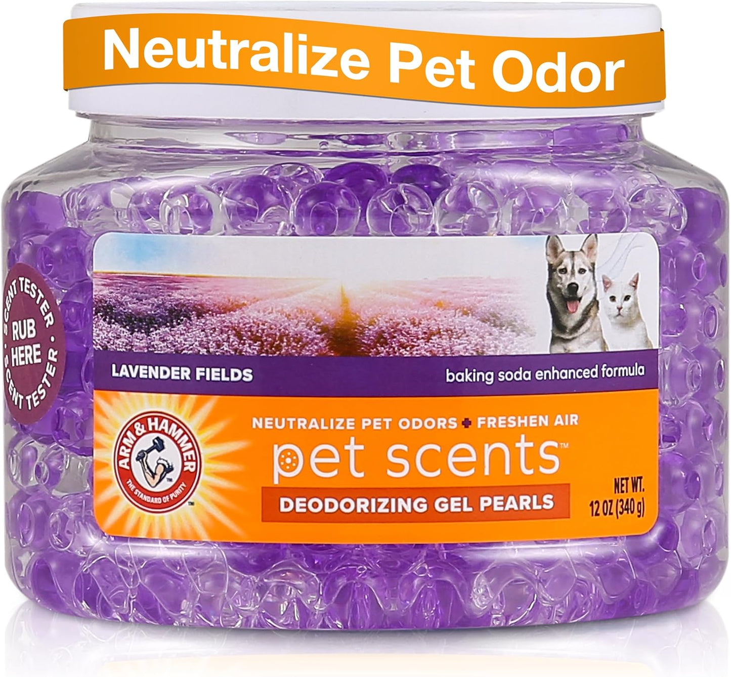 Arm & Hammer for Pets Air Care Pet Scents Deodorizing Gel Beads, Pet Odor Eliminator for Rooms Closets and Small Spaces with Long Lasting Odor Control, Fresh Breeze Scent, 12 oz