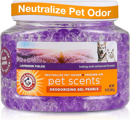 Arm & Hammer for Pets Air Care Pet Scents Deodorizing Gel Beads, Pet Odor Eliminator for Rooms Closets and Small Spaces with Long Lasting Odor Control, Fresh Breeze Scent, 12 oz