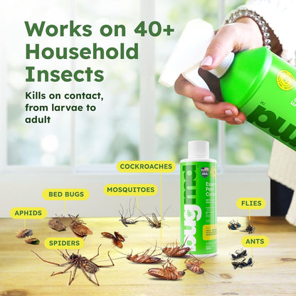 BugMD Empty Refillable Spray Bottle 32 oz for Pest Control Essential Oil Concentrate (Sold Separately), 3 Modes